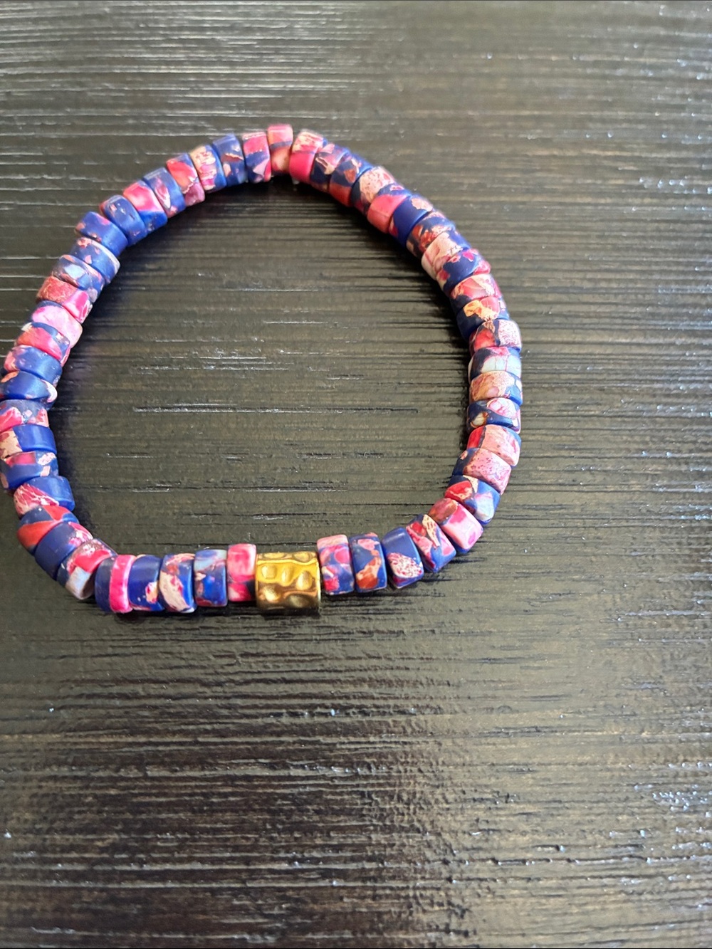 Multicolored medium beads Bracelet - Picture 2 of 3